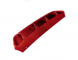 Alfa Romeo Stelvio Rear Diffuser - Carbon Fiber - Quadrifoglio Model - Red Candy
